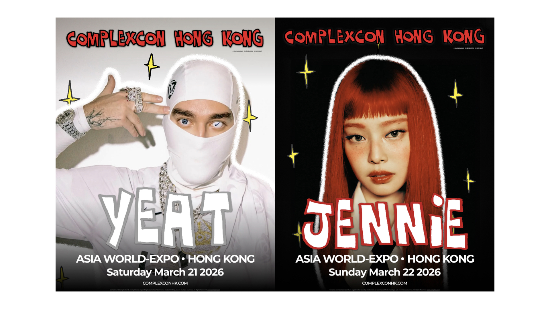 ComplexCon 香港 2026 | JENNIE 與 Yeat 將領銜演出 Complex Live! 演唱會